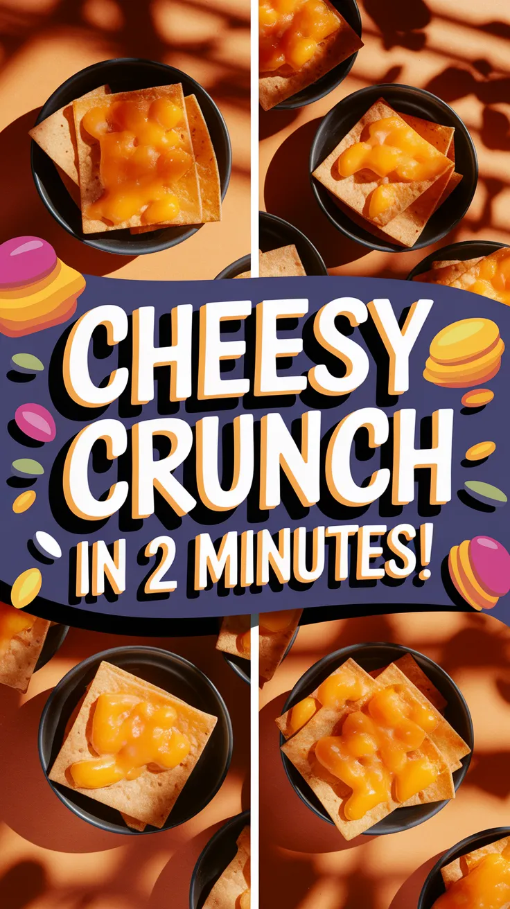 Delicious cheap microwave tortilla chips topped with melted cheese, perfect for a quick snack.