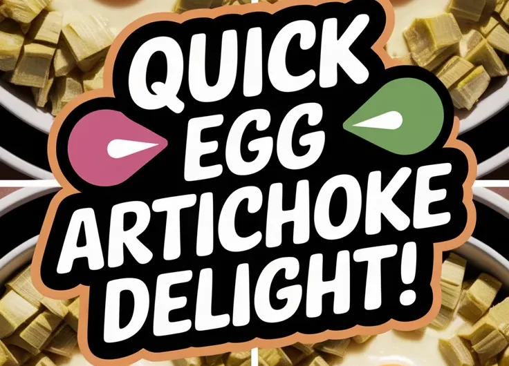 Quick Microwave Eggs with Canned Diced Artichokes