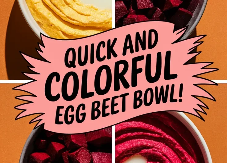 Cheap Microwave Egg and Canned Diced Beets