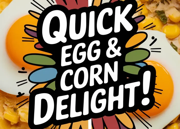 Quick Microwave Eggs and Canned Corn