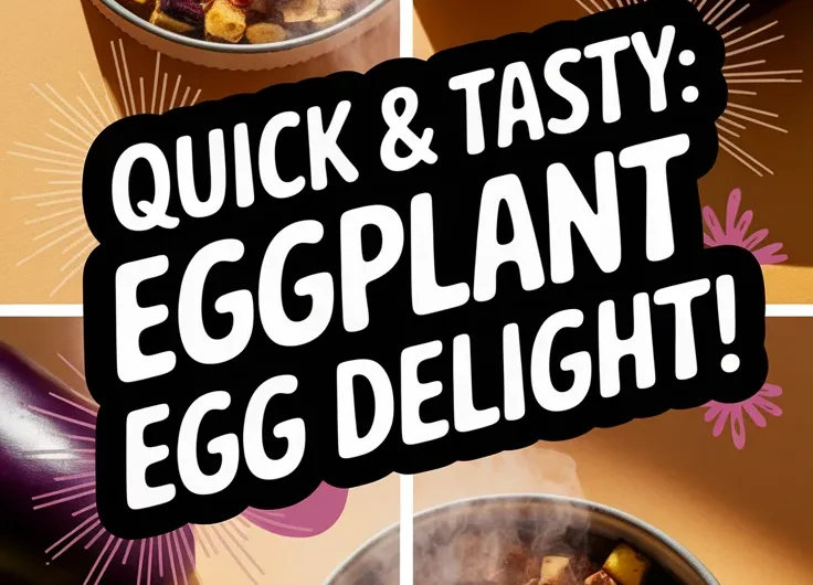 Microwave Egg and Canned Diced Eggplant Delight