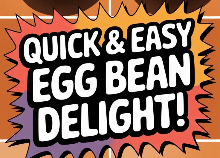 Quick Microwave Eggs with Canned Green Beans