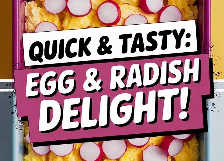 Quick Microwave Egg & Canned Diced Radishes