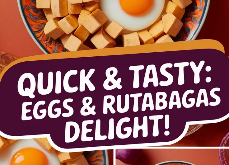 Microwave Scrambled Eggs with Canned Diced Rutabagas