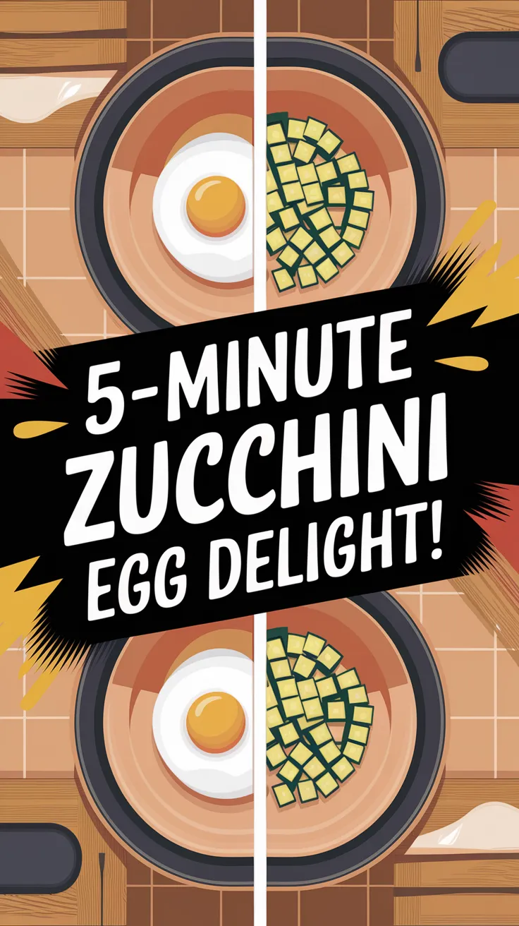 Delicious microwave egg with canned diced zucchini meal preparation