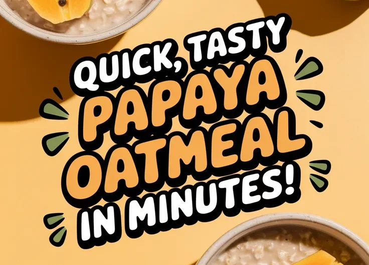 Lazy Microwave Instant Oatmeal with Canned Papaya