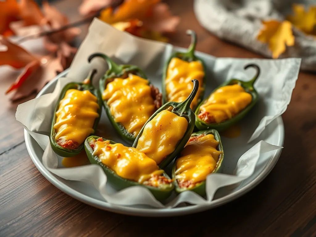 Delicious quick microwave jalapeño poppers with melted cheese