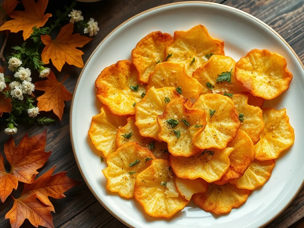 Delicious quick microwave Parmesan crisps arranged on a white plate.