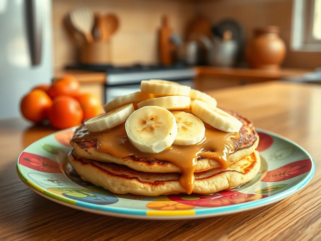 Delicious microwave peanut butter banana mug topped with banana slices
