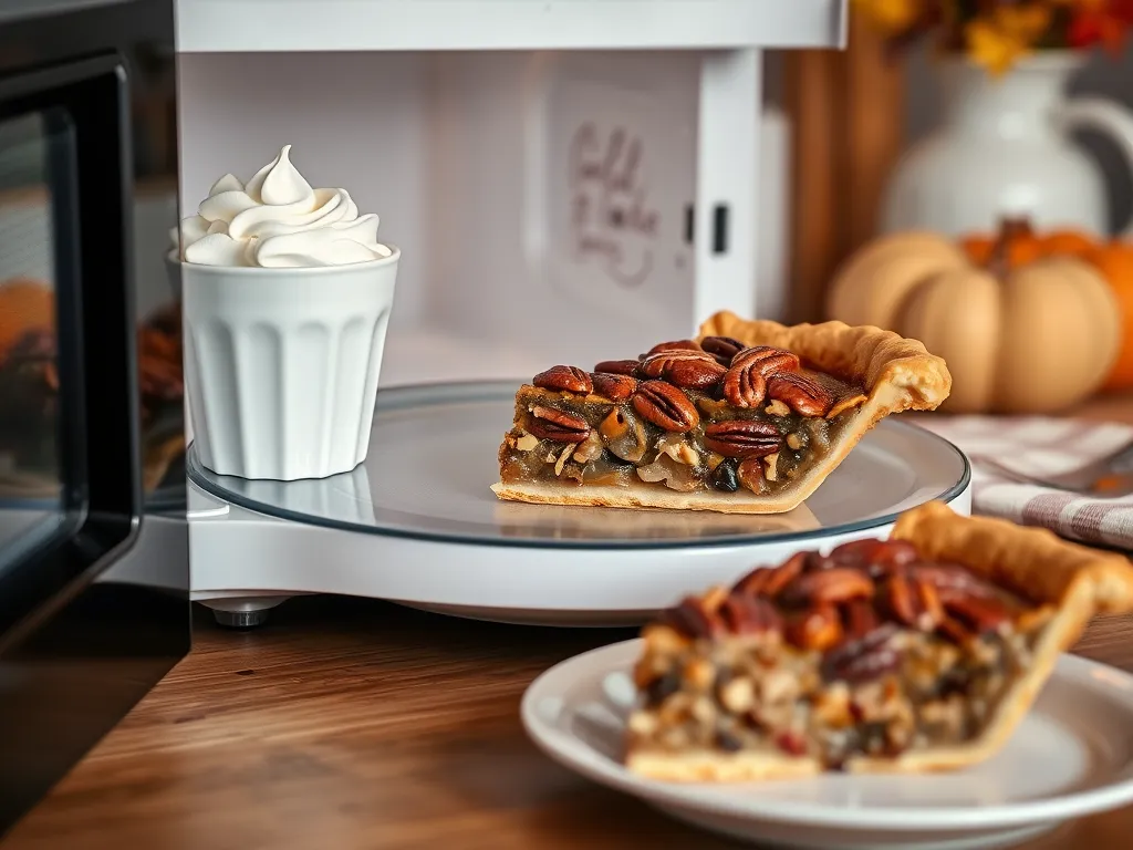 Delicious 2-Minute Microwave Pecan Pie Mug ready to enjoy for Thanksgiving