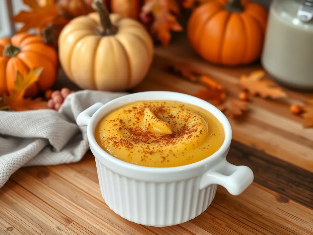 Delicious Microwave Pumpkin Custard made with Coconut Milk