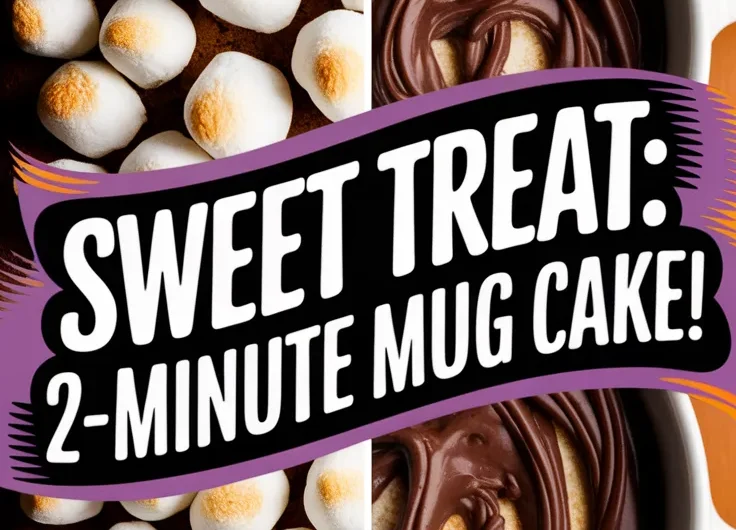 2-Minute Microwave S’mores Mug Cake (Graham Cracker)