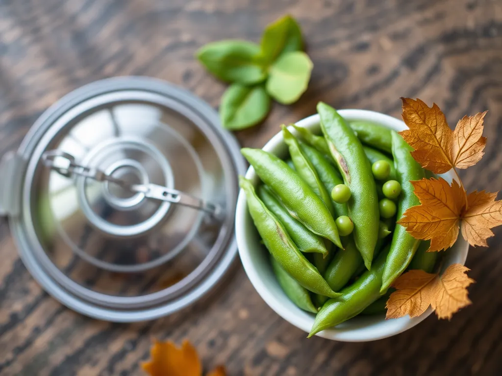 Fresh sugar snap peas ready to be cooked in the microwave