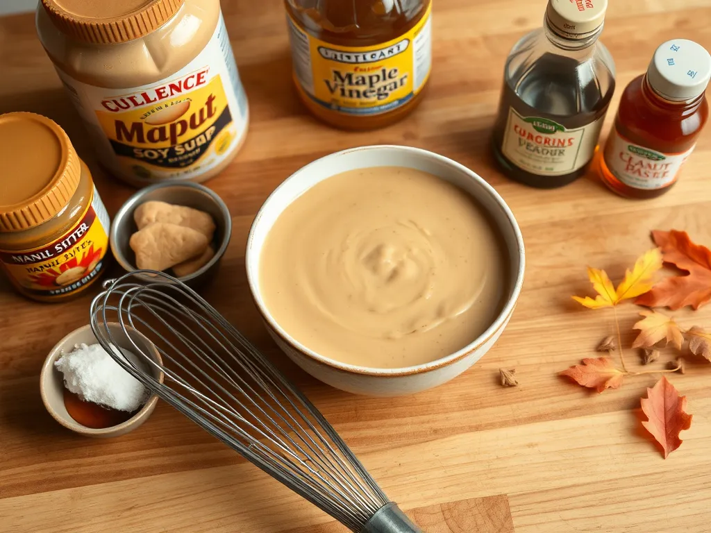 Vegan ingredients for 2-Minute Microwave Thai Peanut Noodles including peanut sauce and spices