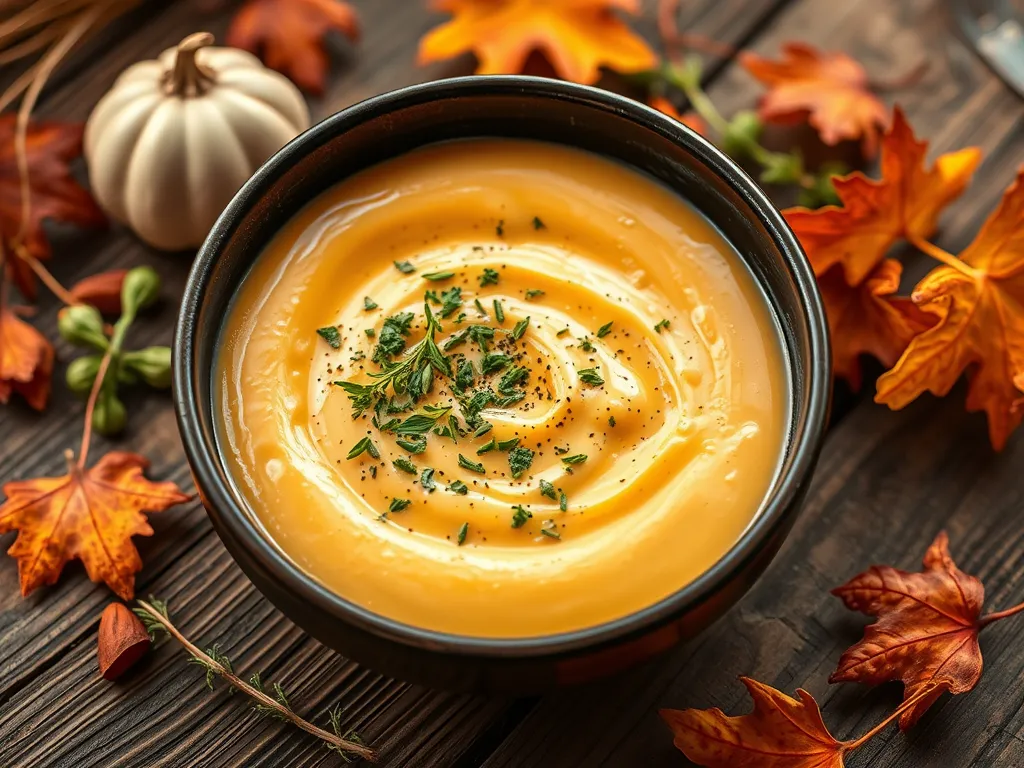 Creamy nacho cheese dip in a black bowl surrounded by autumn leaves, perfect for camp nights.