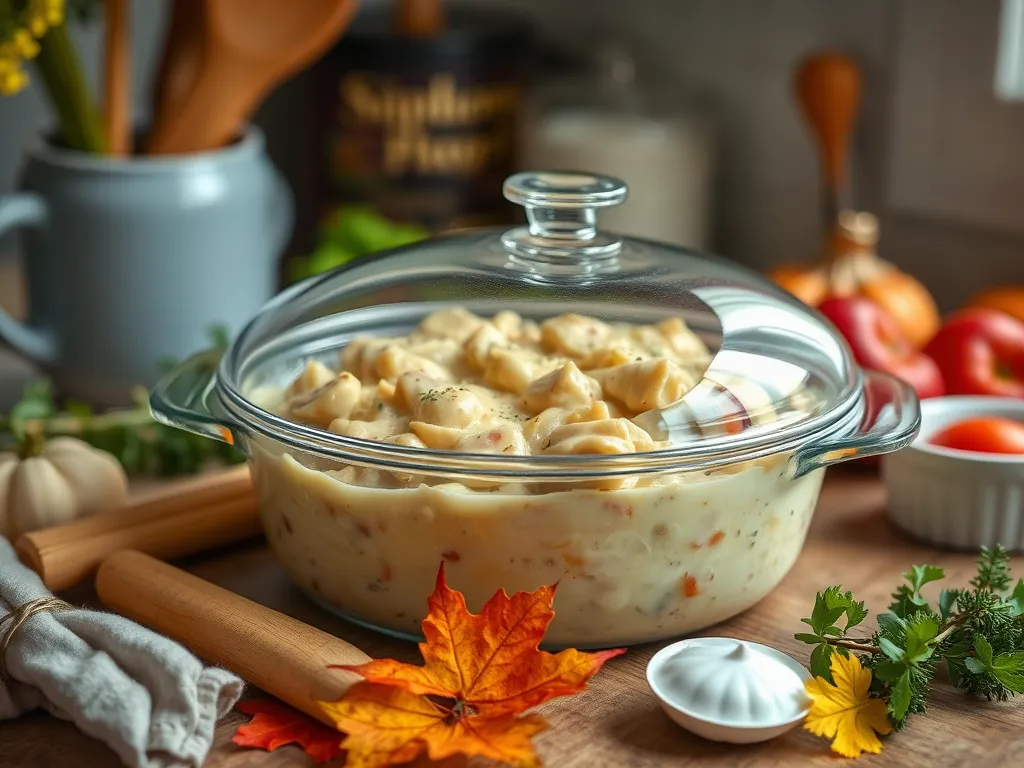 Delicious One-Pot Chicken Alfredo made using the microwave simmer method, featuring creamy sauce and pasta.