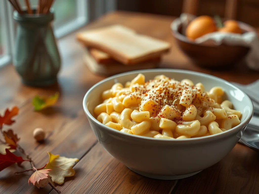 Delicious one-pot mac and cheese prepared in a microwave, creamy and cheesy.