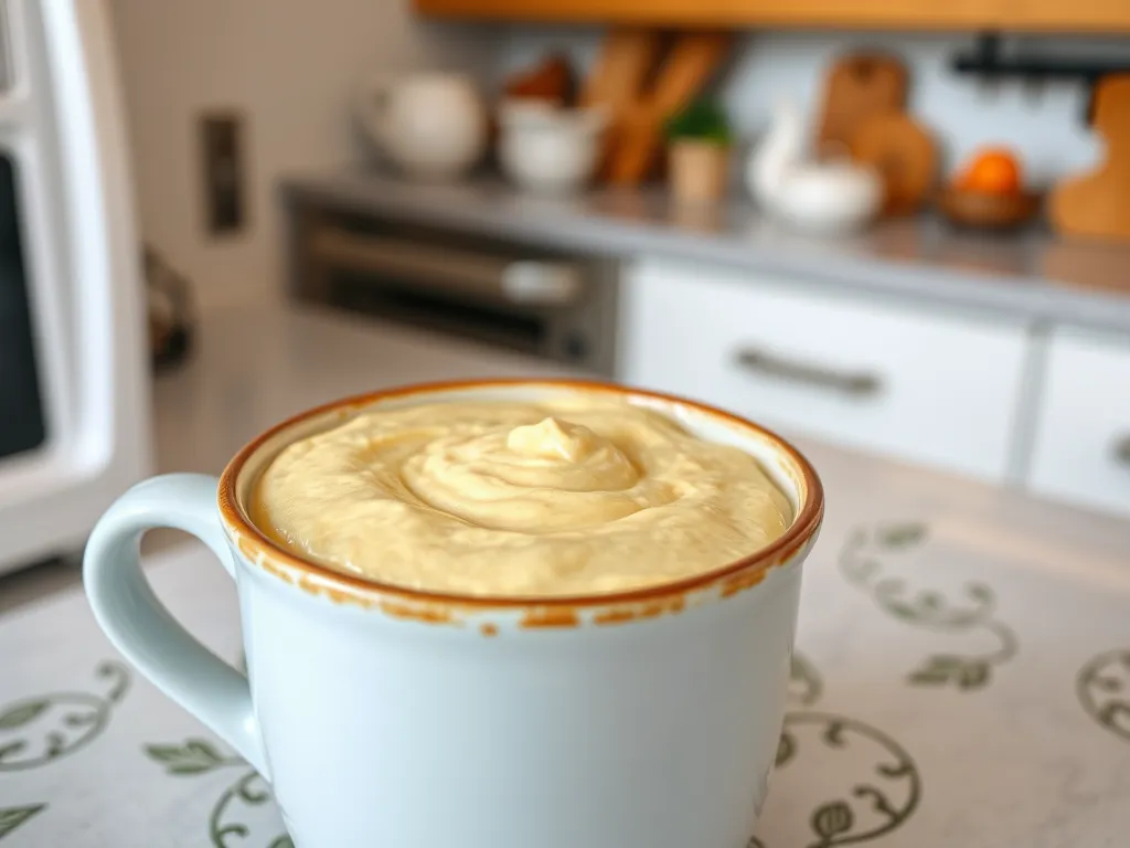 Delicious quick protein pancakes in a microwave mug