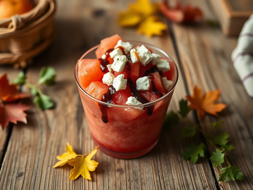 Delicious Watermelon and Feta Salad Cups with Microwave Balsamic Drizzle