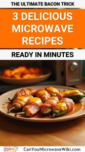 Three delicious microwave recipes featuring bacon, ready in minutes.