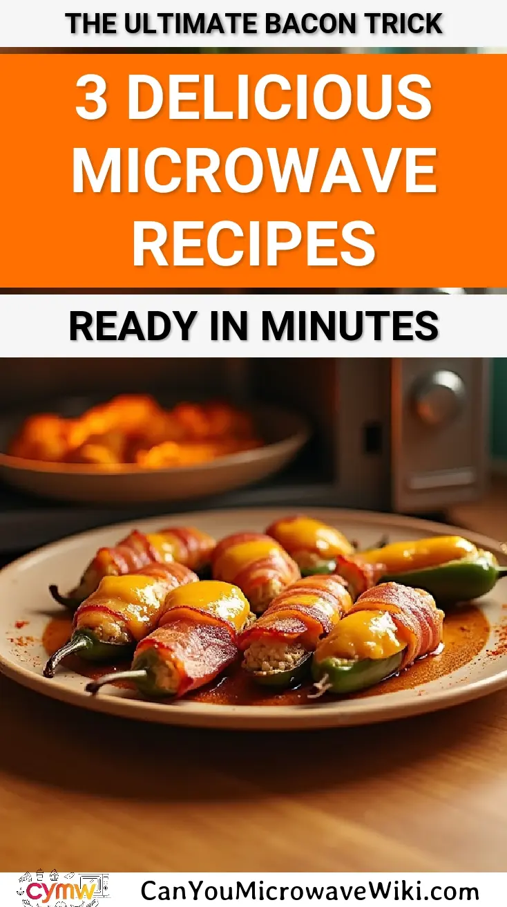 Three delicious microwave recipes featuring bacon, ready in minutes.