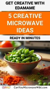 Bowl of edamame with colorful vegetables showcasing creative ways to use edamame in the microwave.