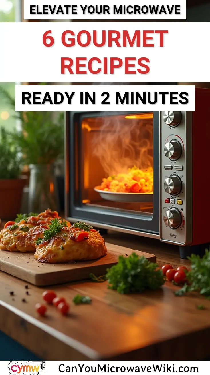 Delicious gourmet microwave recipes ready in just two minutes.