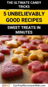 Colorful homemade candies shaped like stars and hearts, perfect for quick recipes.