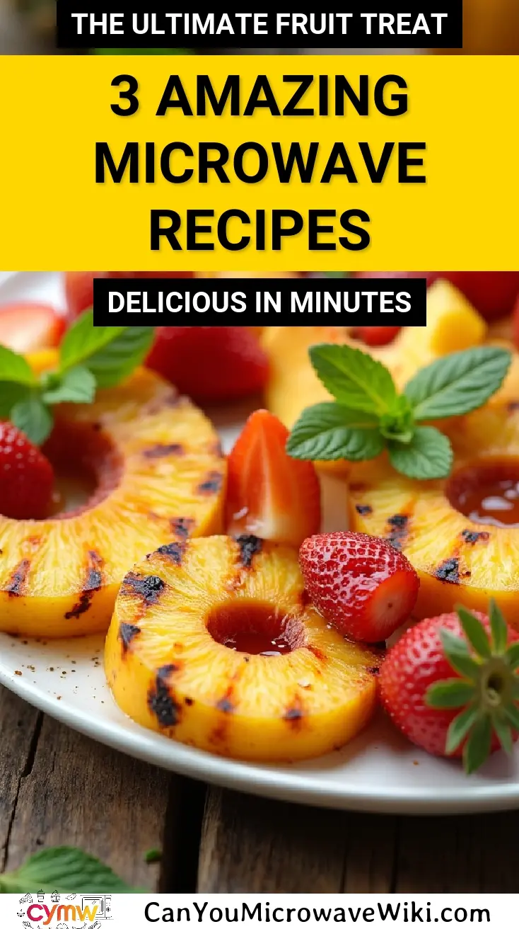 Delicious grilled fruit recipes made in the microwave for a quick treat.