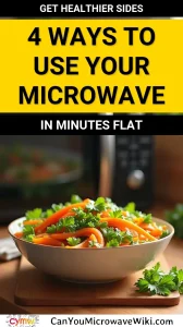 Healthy vegetables cooked in a microwave for quick and easy sides.