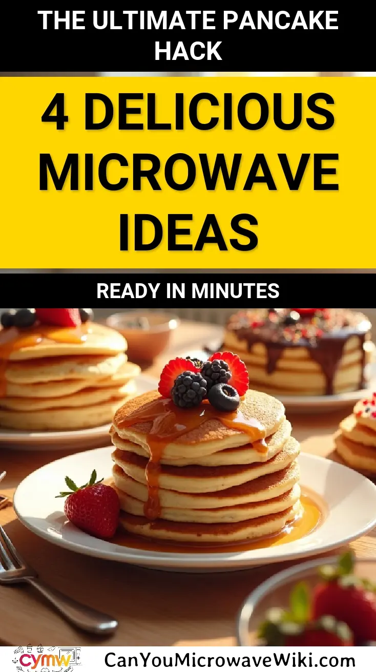 Four delicious microwave pancake ideas ready in minutes with toppings.