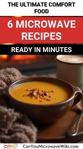 Delicious microwave soup, perfect for a cozy and comforting meal on a cold day.