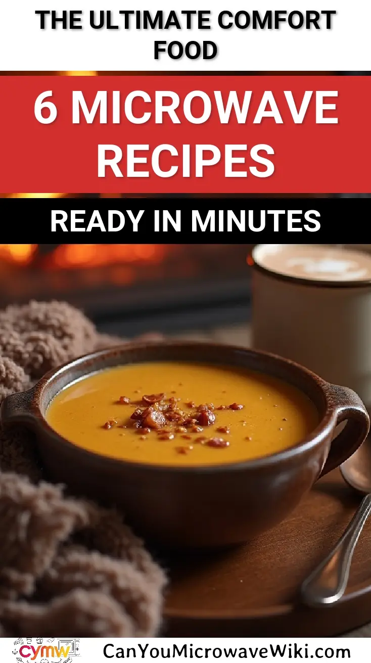 Delicious microwave soup, perfect for a cozy and comforting meal on a cold day.