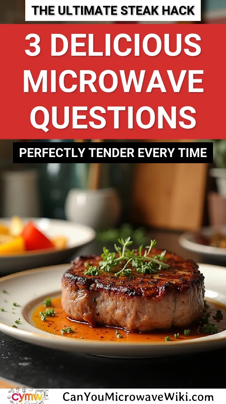 Perfectly cooked microwave steak served with garnish, showcasing delicious results.