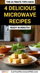 Delicious microwave tofu recipes ready in minutes, showcasing tofu cubes on a plate.