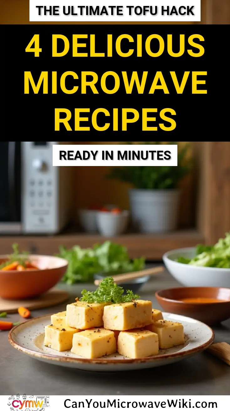 Delicious microwave tofu recipes ready in minutes, showcasing tofu cubes on a plate.