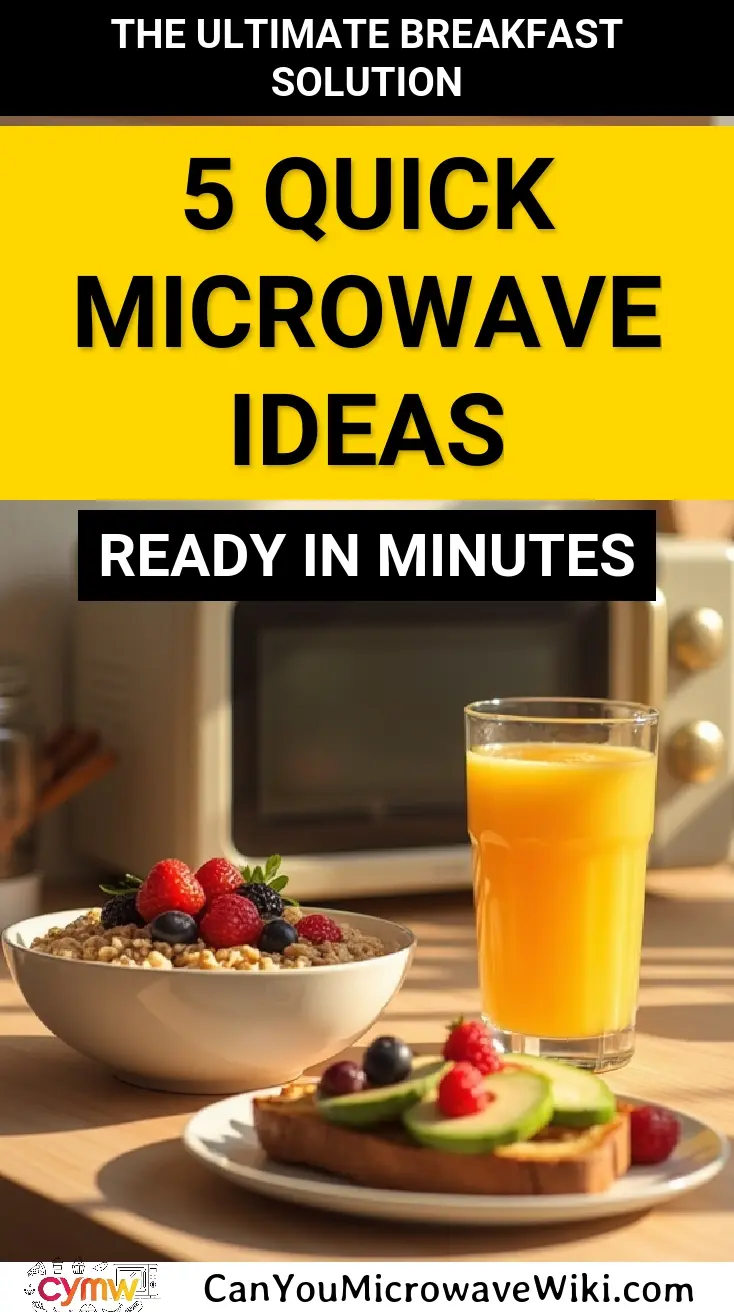 A bowl of oatmeal with berries and a glass of orange juice, representing quick and healthy microwave breakfast ideas.