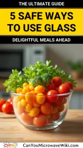 A bowl of colorful tomatoes representing delicious meals made in glass containers.